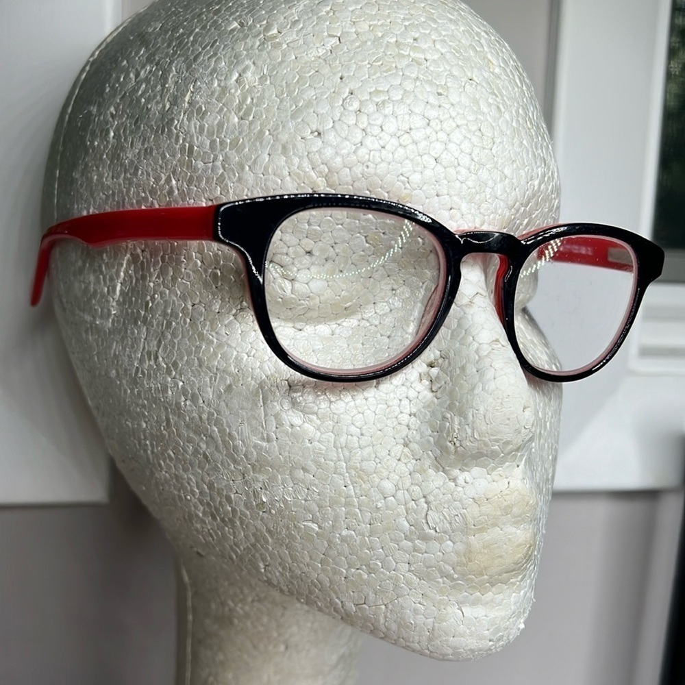 Eyebobs Take A Stand Black Red Layer Glasses (+4.00) 2600 01 47 21 Hand Made